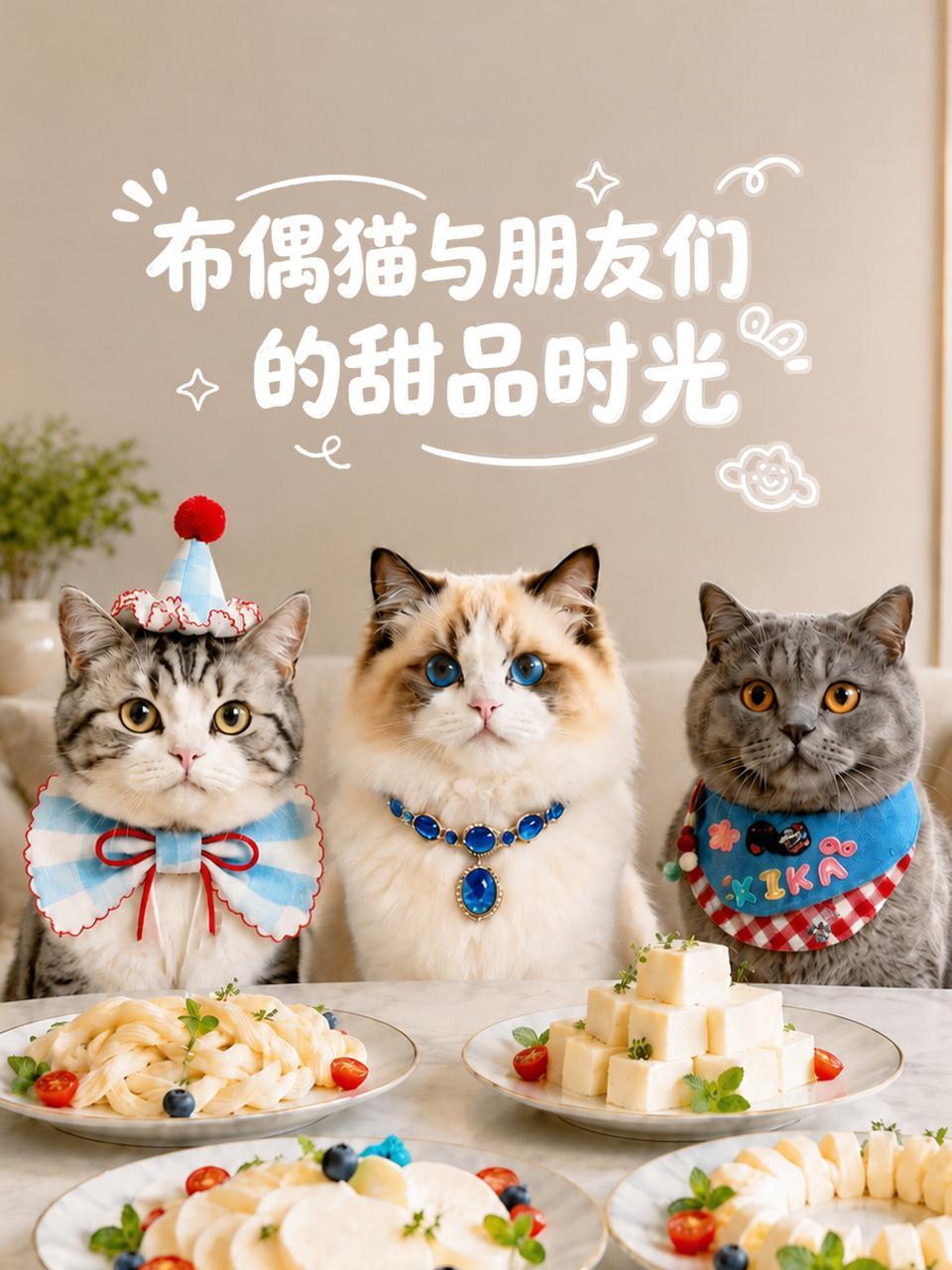 布偶猫与朋友们的甜品时光