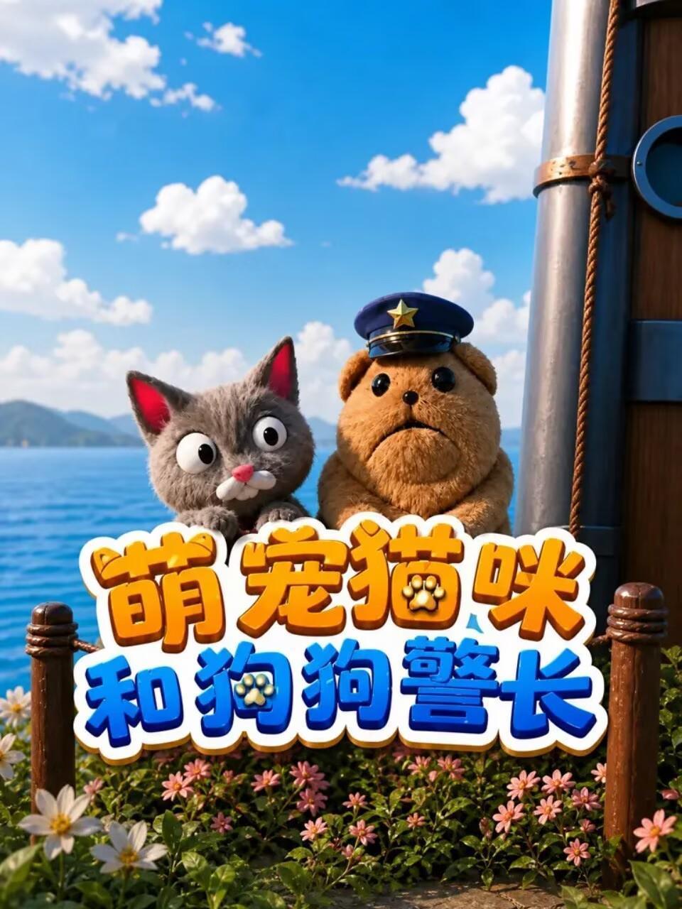 萌宠猫咪和狗狗警长